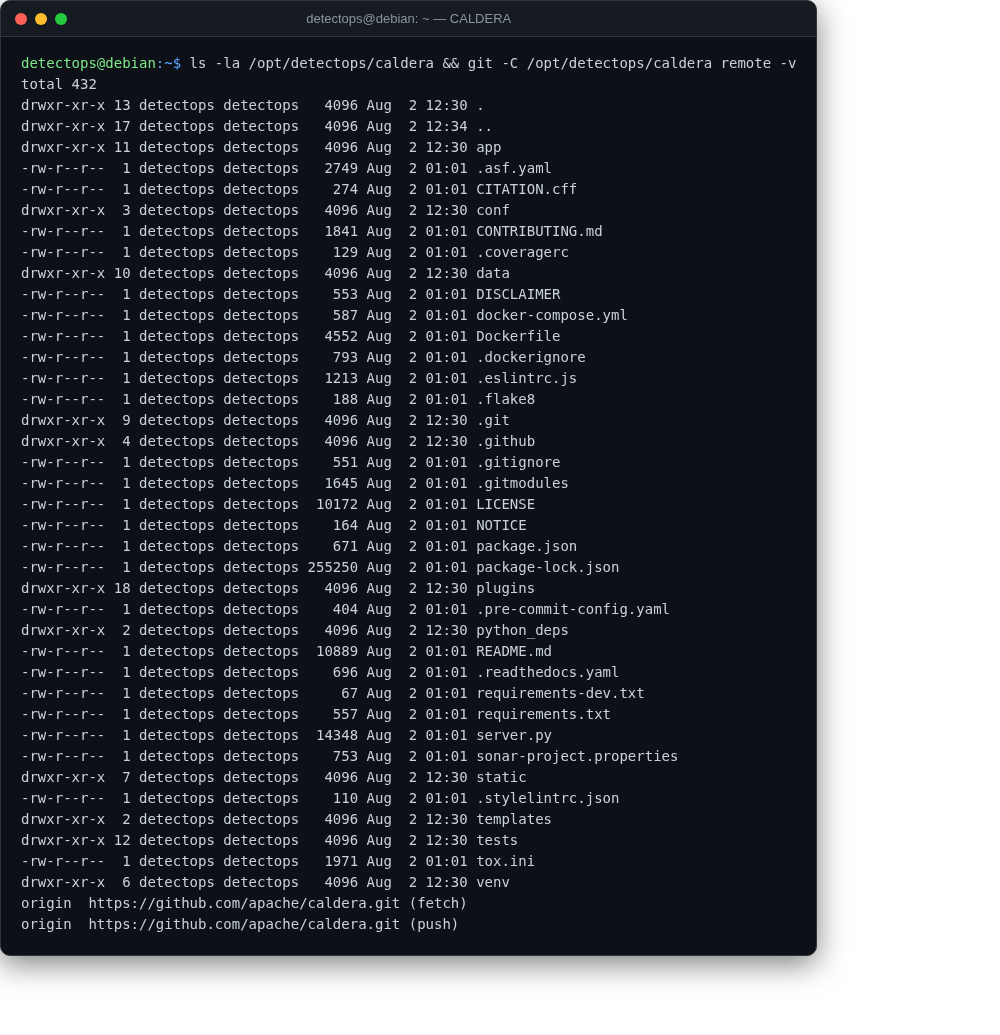 CALDERA screenshot