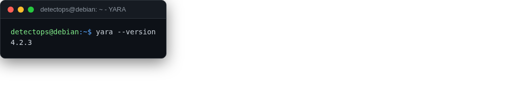 YARA screenshot