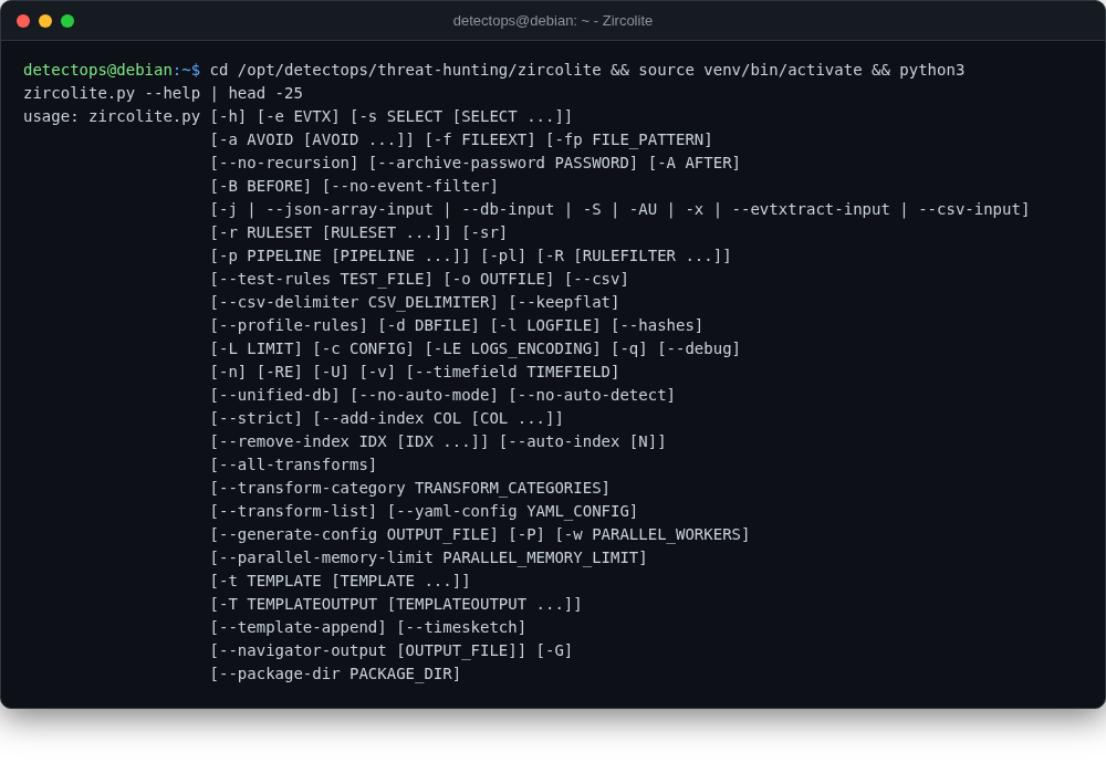 Zircolite screenshot