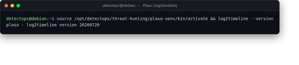 Plaso (log2timeline) screenshot