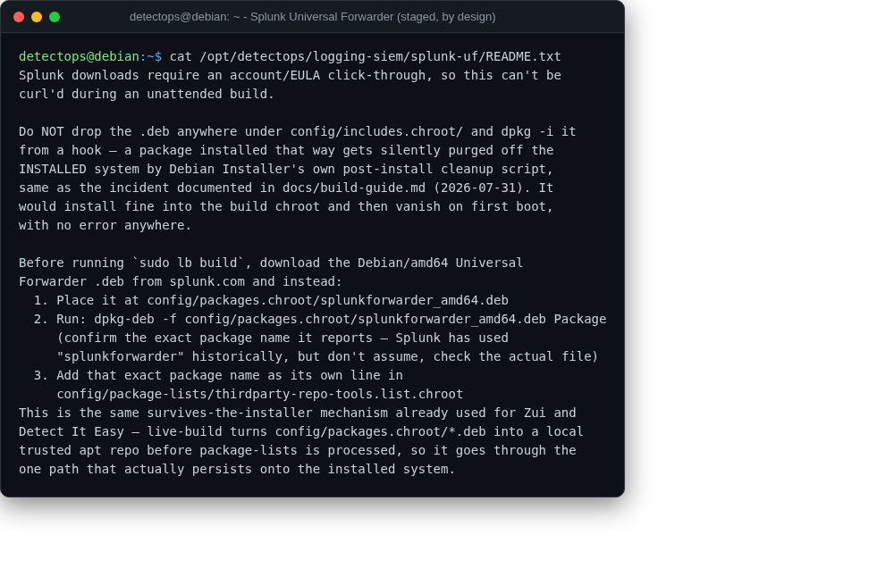 Splunk Universal Forwarder screenshot