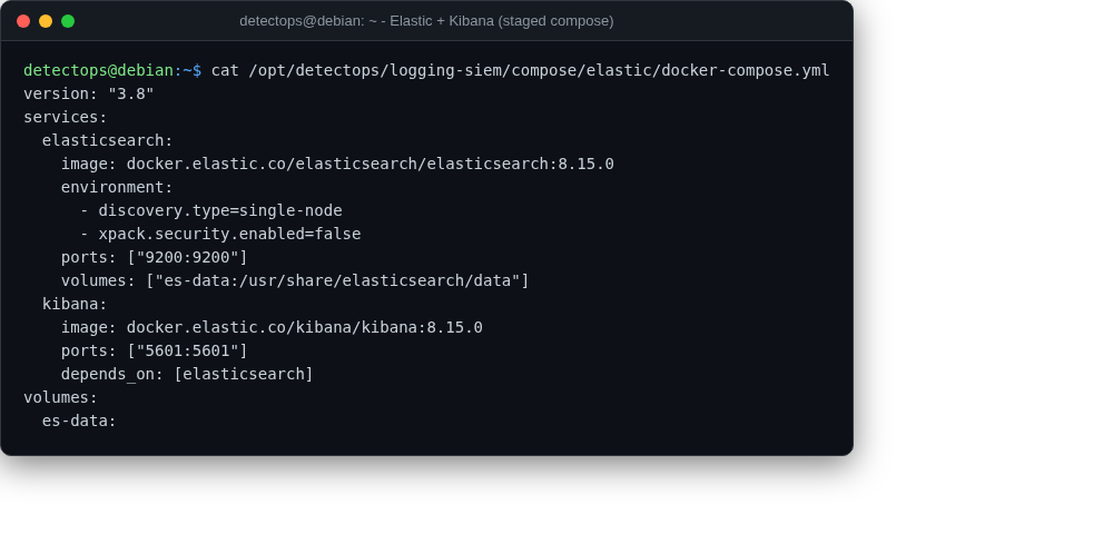 Elastic + Kibana screenshot