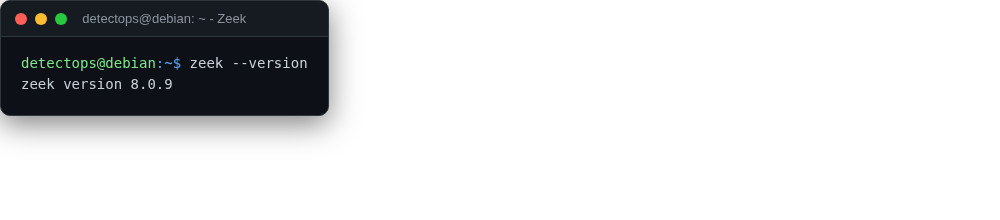 Zeek screenshot
