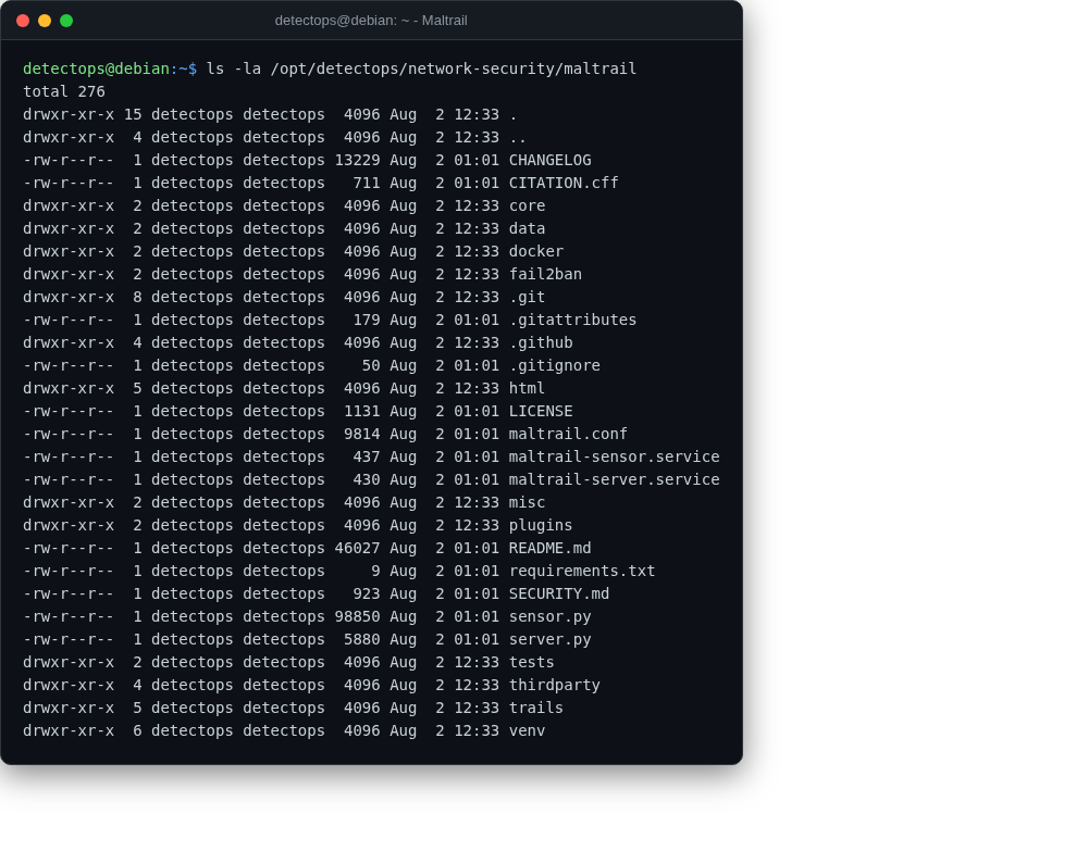 Maltrail screenshot