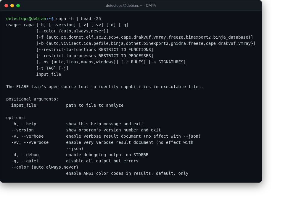 CAPA screenshot