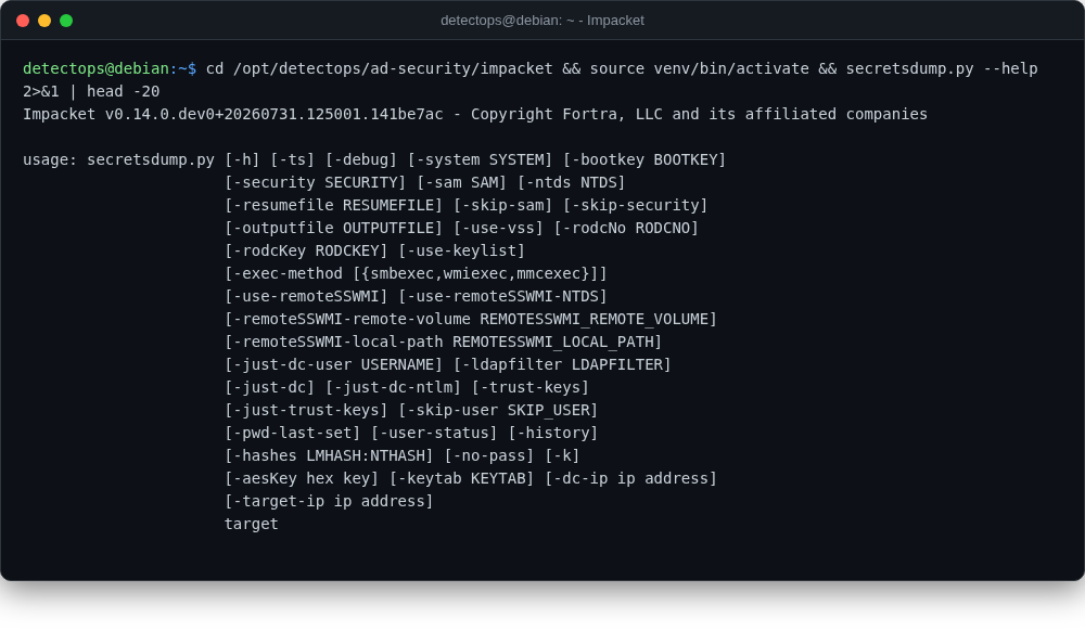 Impacket screenshot