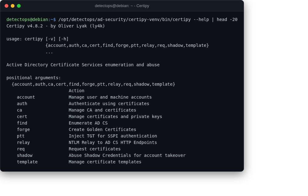 Certipy screenshot