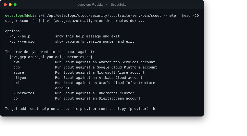 ScoutSuite screenshot