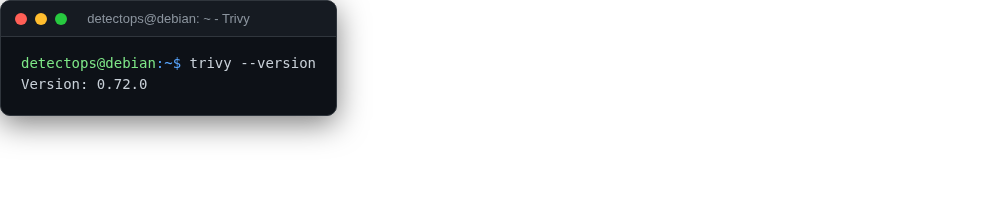 Trivy screenshot