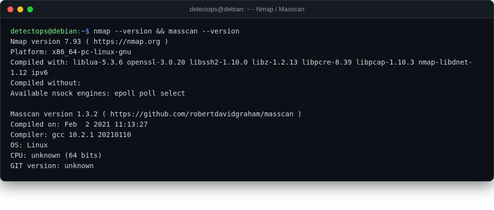 Nmap / Masscan screenshot